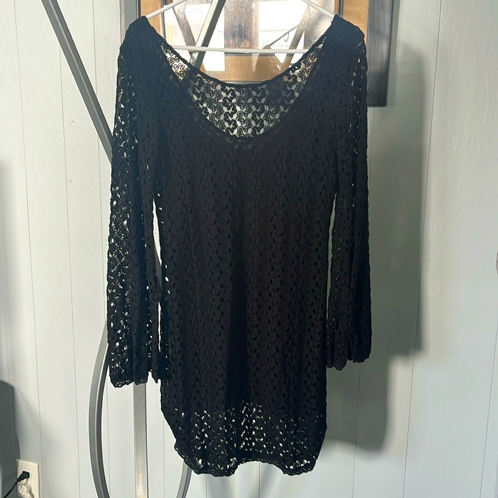 Black free people crochet dress